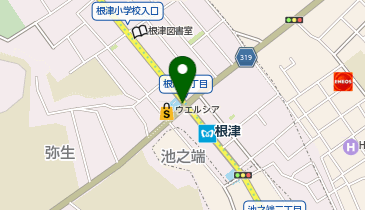 ChargeSPOT 東京メトロ 千代田線 根津駅(1番出入口改札内トイレ横)の地図画像