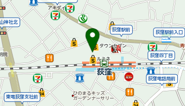 CHARGESPOT(チャージスポット)ドコモショップ 荻窪タウンセブン店の地図画像