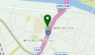 ChargeSPOT セブン-イレブン 北区岩淵店の地図画像