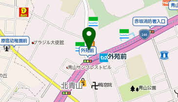 ChargeSPOT セブン-イレブン 外苑前駅前店の地図画像