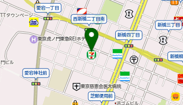 ChargeSPOT セブン-イレブン 西新橋3丁目店の地図画像