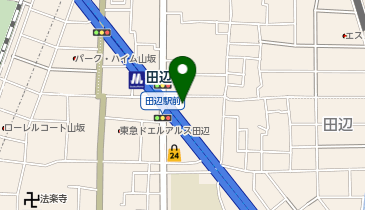 ChargeSPOT ローソン 田辺五丁目店の地図画像