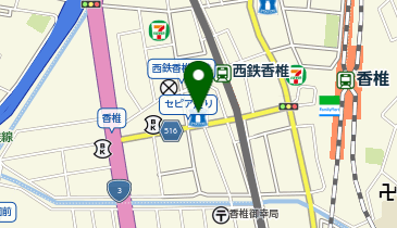 ChargeSPOT ローソン ミズ西鉄香椎駅前店の地図画像