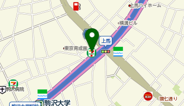 ChargeSPOT セブン-イレブン 世田谷上馬4丁目店の地図画像