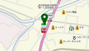 CHARGESPOT(チャージスポット)ファミリーマート 鹿島高津原店の地図画像
