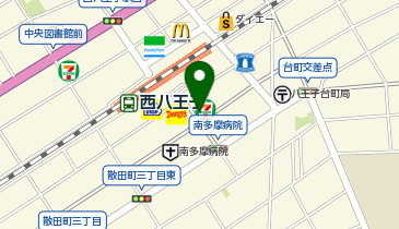 ChargeSPOT セブン-イレブン 西八王子駅南口店の地図画像
