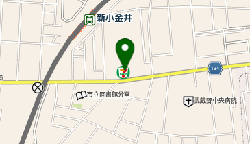 ChargeSPOT セブン-イレブン 小金井東町2丁目店の地図画像