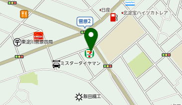 ChargeSPOT セブン-イレブン 大阪菅原2丁目店の地図画像