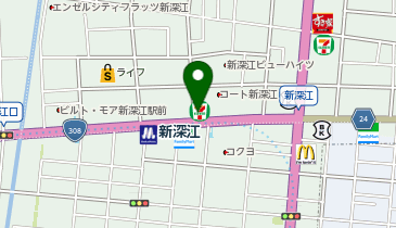 ChargeSPOT セブン-イレブン 大阪新深江駅北店の地図画像