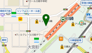 CHARGESPOT(チャージスポット)セブン-イレブン ミューザ川崎店の地図画像