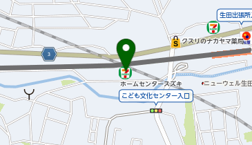 ChargeSPOT セブン-イレブン 川崎栗谷3丁目店の地図画像