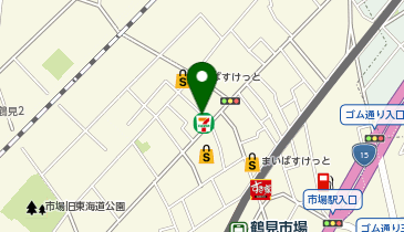 ChargeSPOT セブン-イレブン 鶴見市場東中店の地図画像