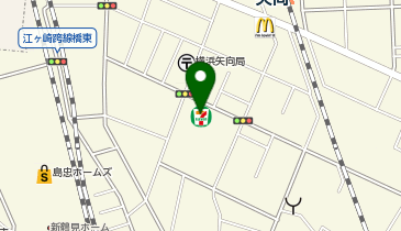ChargeSPOT セブン-イレブン 横浜矢向3丁目店の地図画像