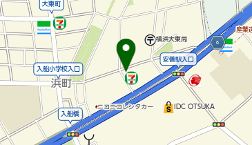 ChargeSPOT セブン-イレブン 横浜朝日町1丁目店の地図画像