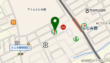 ChargeSPOT セブン-イレブン 富士見市ふじみ野駅西口店の地図画像