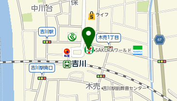 ChargeSPOT セブン-イレブン 吉川駅北口店の地図画像