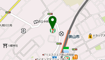 ChargeSPOT セブン-イレブン 狭山市駅西口店の地図画像