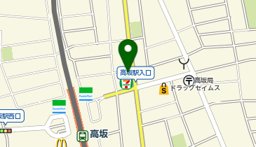 ChargeSPOT セブン-イレブン 高坂駅東口店の地図画像