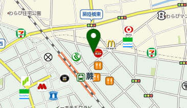 ChargeSPOT セブン-イレブン 蕨東口店の地図画像