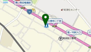 CHARGESPOT(チャージスポット)ローソン 横須賀三春町二丁目店の地図画像