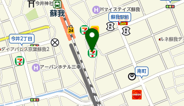 ChargeSPOT セブン-イレブン 千葉蘇我駅前店の地図画像