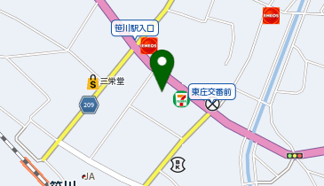 ChargeSPOT セブン-イレブン 東庄笹川店の地図画像