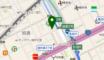 ChargeSPOT セブン-イレブン 神戸三宮旭通店の地図画像