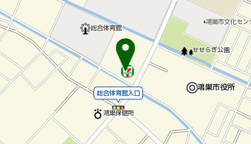 CHARGESPOT(チャージスポット)セブン-イレブン 鴻巣市役所前店の地図画像