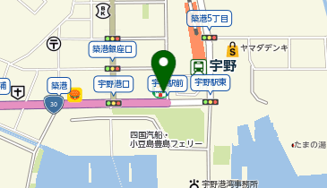 CHARGESPOT(チャージスポット)セブン-イレブン 玉野宇野駅前店の地図画像