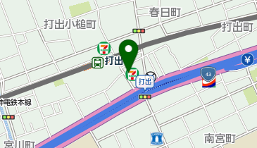 ChargeSPOT セブン-イレブン 芦屋打出駅南店の地図画像