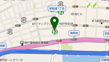 ChargeSPOT セブン-イレブン 神戸乙仲通店の地図画像