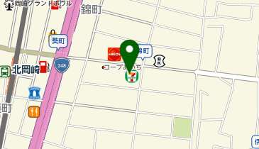 ChargeSPOT セブン-イレブン 岡崎錦町店の地図画像