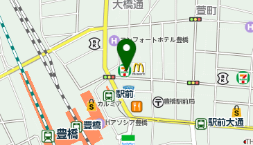 ChargeSPOT セブン-イレブン 豊橋駅東店の地図画像
