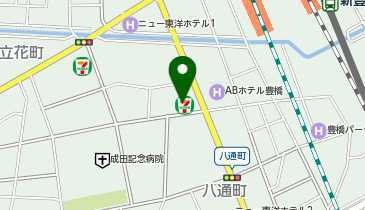 ChargeSPOT セブン-イレブン 豊橋白河町店の地図画像