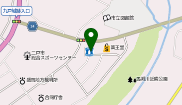 CHARGESPOT(チャージスポット)ローソン 二戸市立図書館前店の地図画像