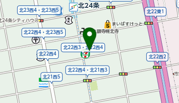 ChargeSPOT セブン-イレブン 札幌北22条店の地図画像