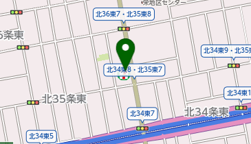 ChargeSPOT セブン-イレブン 札幌北35条東店の地図画像