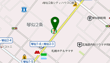 ChargeSPOT セブン-イレブン 札幌琴似本通店の地図画像