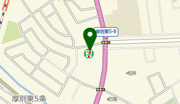 ChargeSPOT セブン-イレブン 札幌厚別東5条店の地図画像