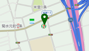 ChargeSPOT セブン-イレブン 札幌インター店の地図画像