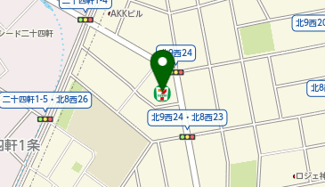 ChargeSPOT セブン-イレブン 札幌北9条二十四軒通店の地図画像