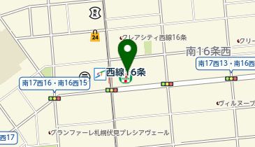 ChargeSPOT セブン-イレブン 札幌南16条店の地図画像