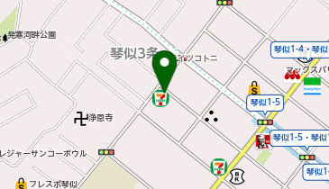 ChargeSPOT セブン-イレブン 札幌琴似2条5丁目店の地図画像