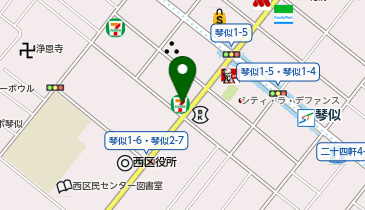 ChargeSPOT セブン-イレブン 札幌琴似2条店の地図画像