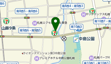 ChargeSPOT セブン-イレブン 札幌南9条西4丁目店の地図画像