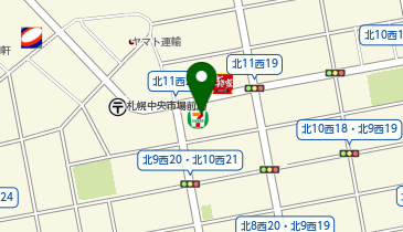 ChargeSPOT セブン-イレブン 札幌北10条西20丁目店の地図画像