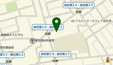 ChargeSPOT セブン-イレブン 札幌厚別東2条店の地図画像