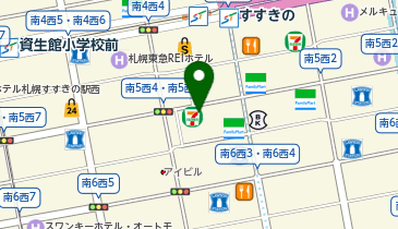 ChargeSPOT セブン-イレブン 札幌南5条西4店の地図画像