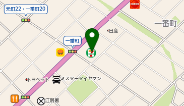 ChargeSPOT セブン-イレブン 江別一番町店の地図画像