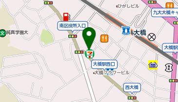 ChargeSPOT セブン-イレブン 福岡大橋駅西店の地図画像